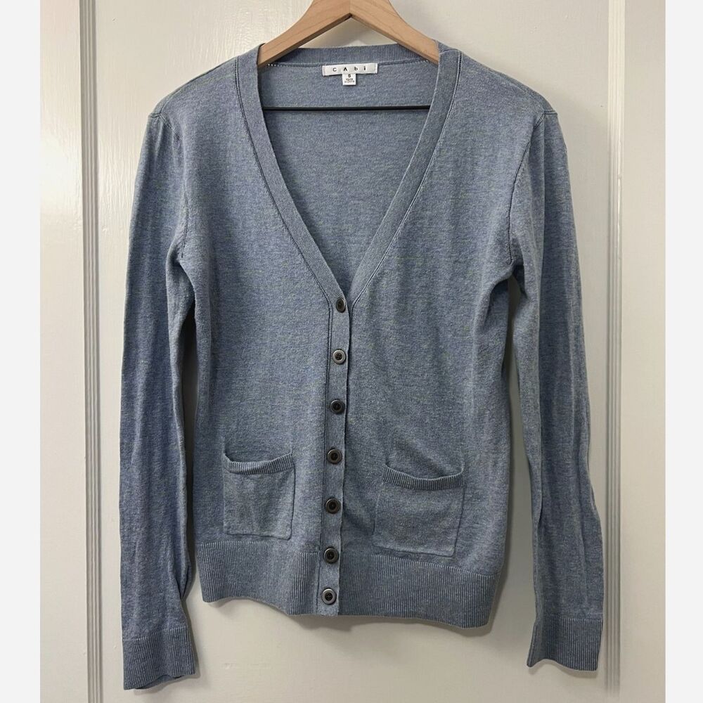 CAbi Women's Billi Cardigan Sweater I’m Breeze Blue Style 190 Size S Small